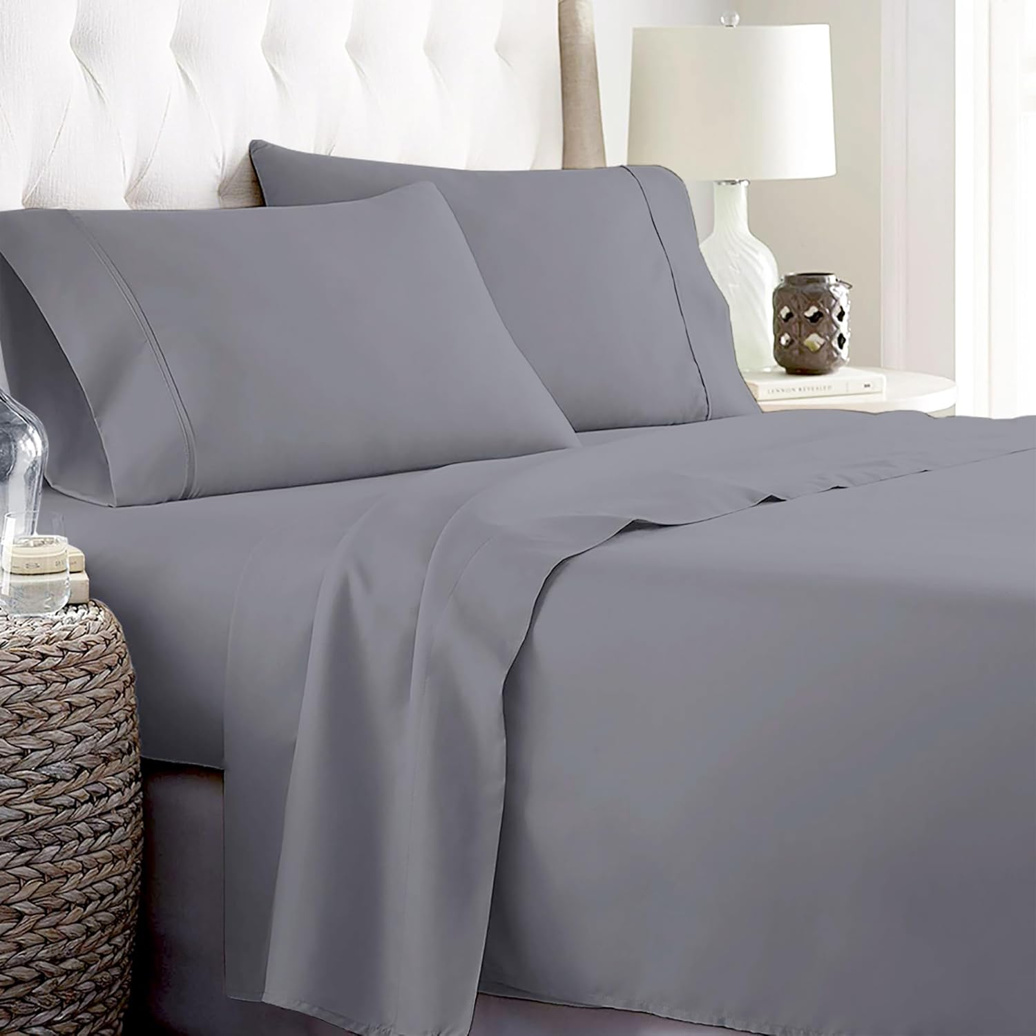 Organic Cotton Sheet Set Stone