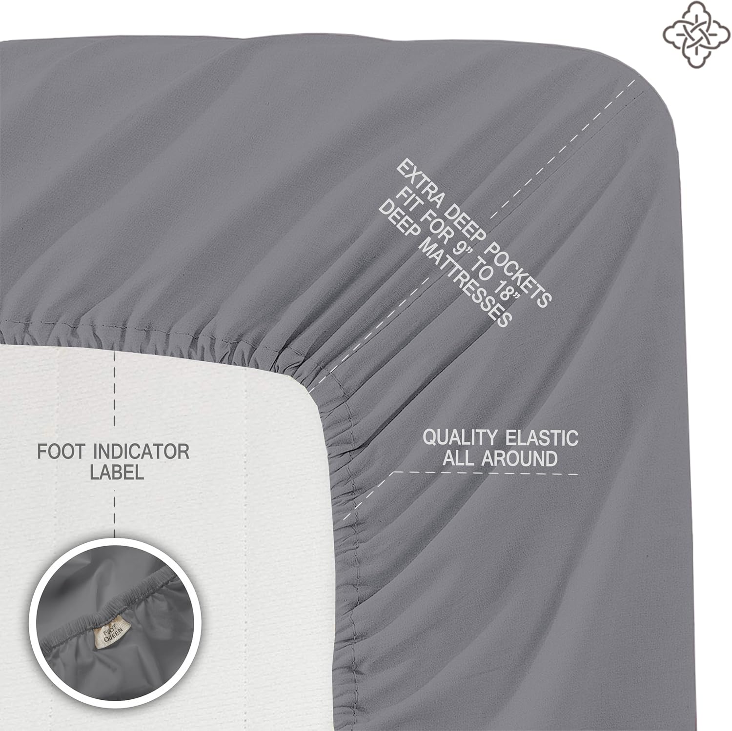 Organic Cotton Sheet Set Stone