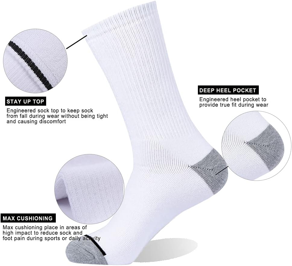 Performance Crew Socks White