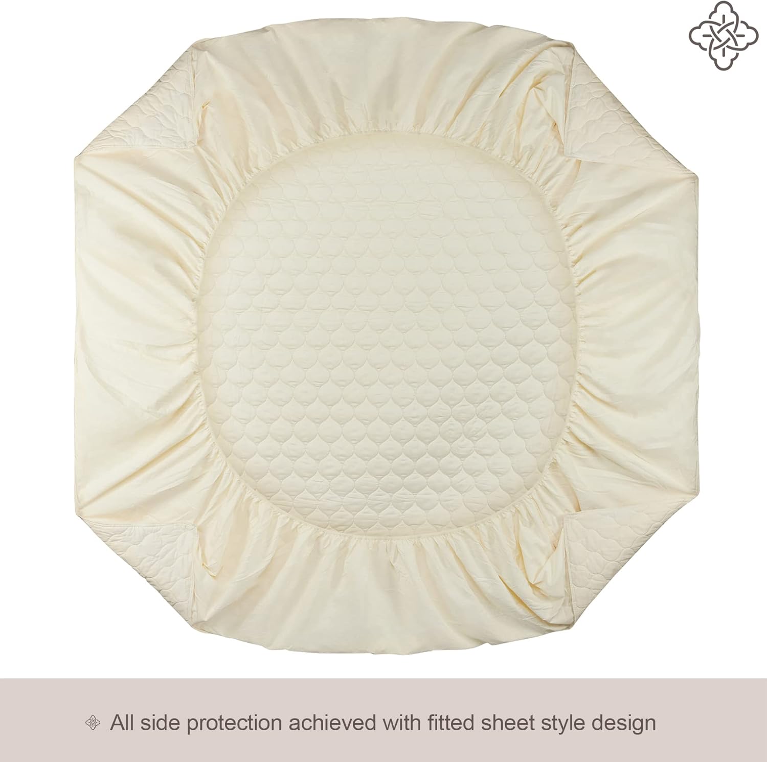 Amethyst-Infused Organic Cotton Mattress Pad Cover