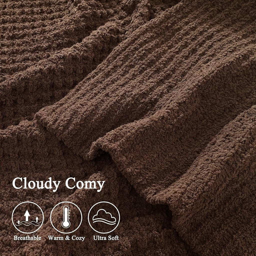 Mineral Health Waffle Knit Blanket Brown