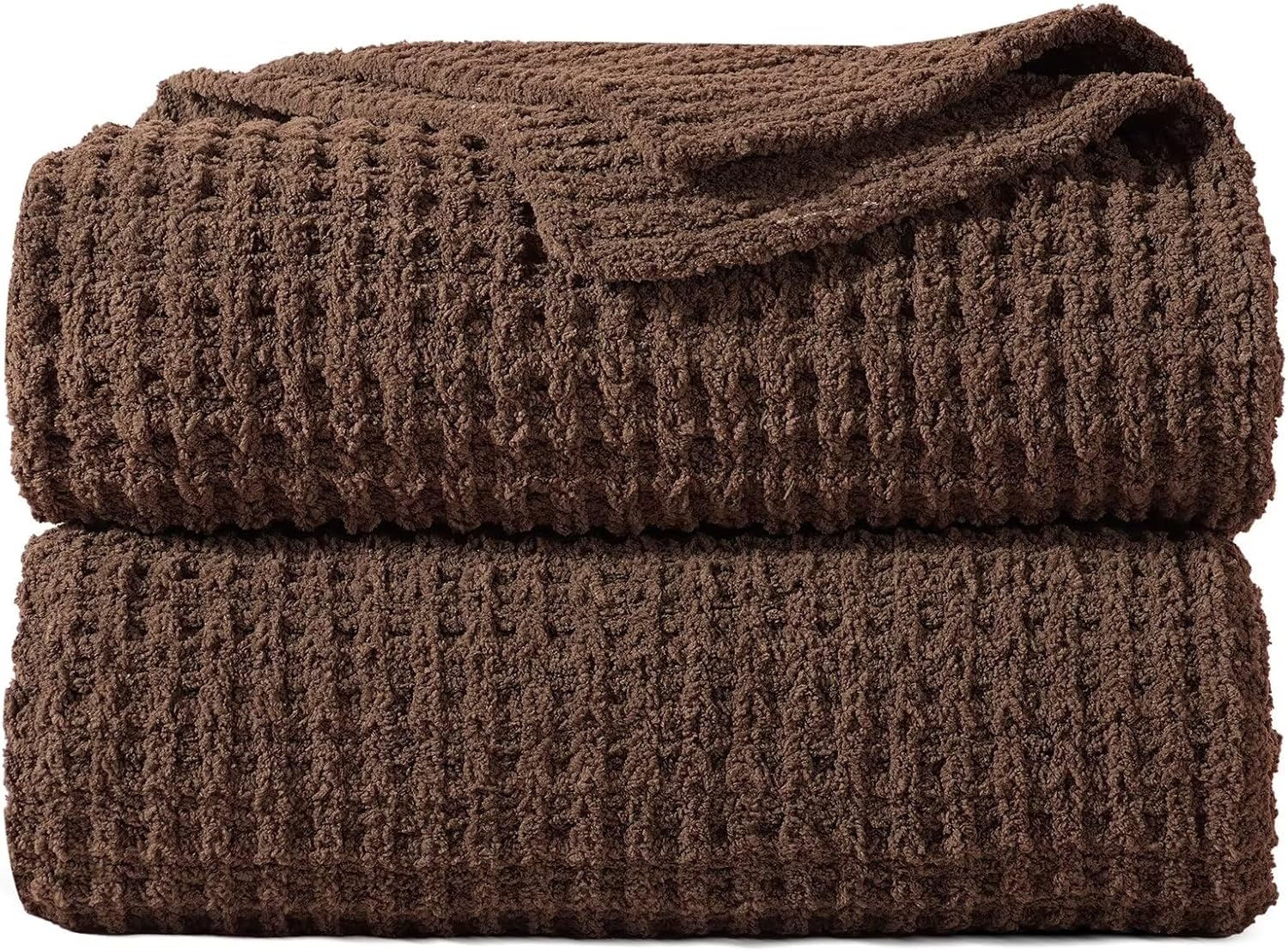 Mineral Health Waffle Knit Blanket Brown