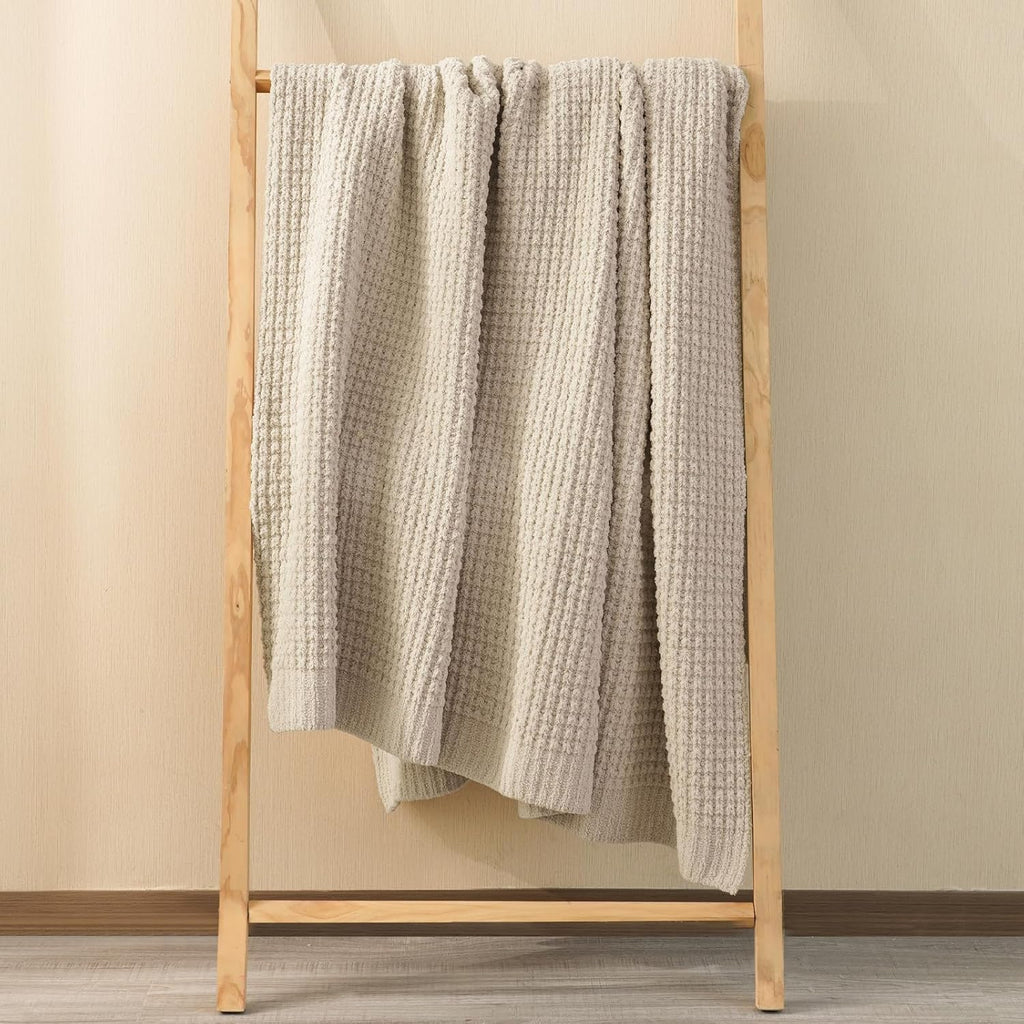 Mineral Health Waffle Knit Blanket Natural