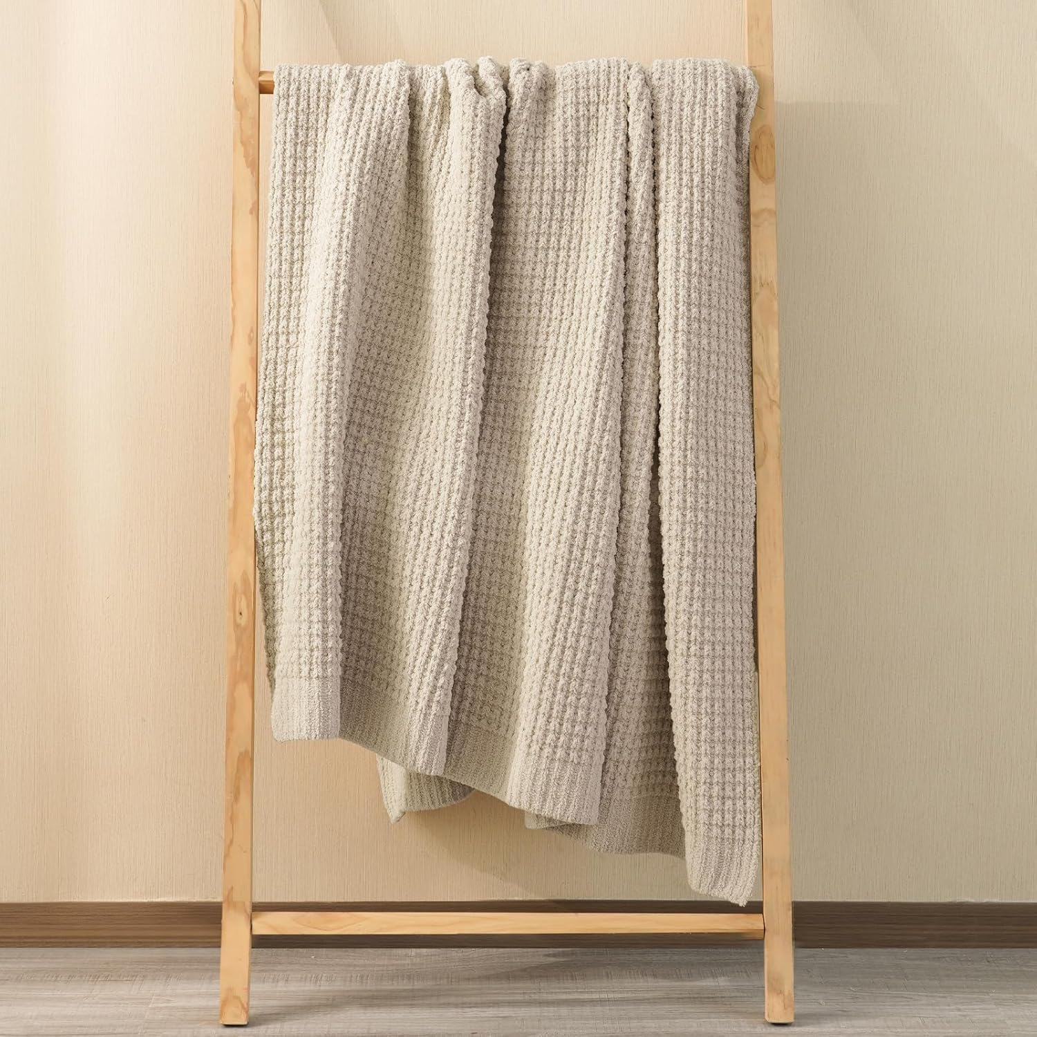 Mineral Health Waffle Knit Blanket Natural