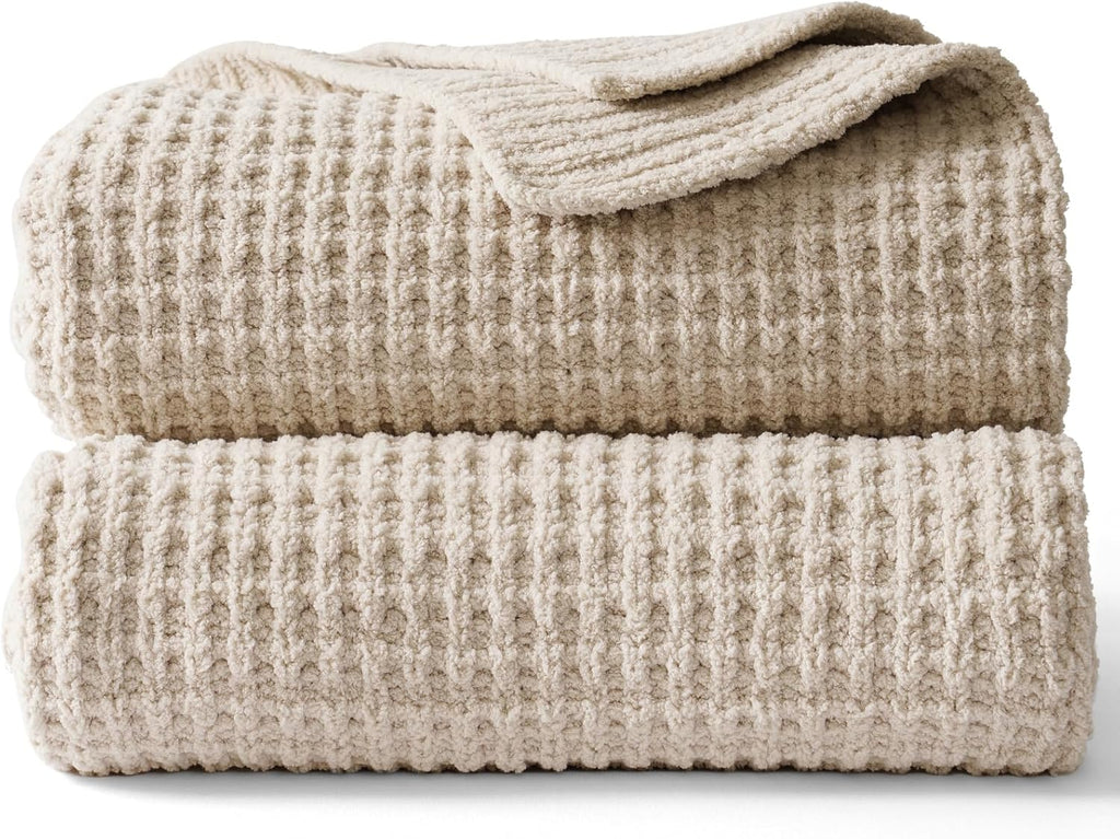Mineral Health Waffle Knit Blanket Natural