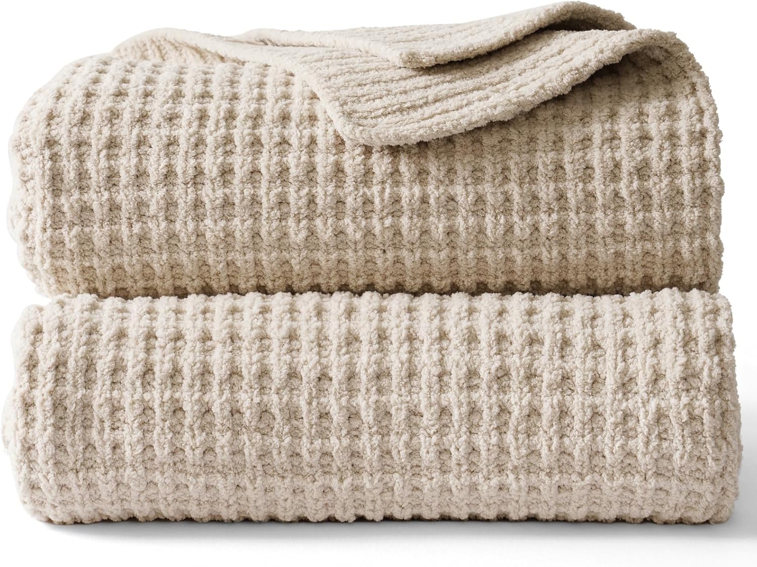 Mineral Health Waffle Knit Blanket Natural