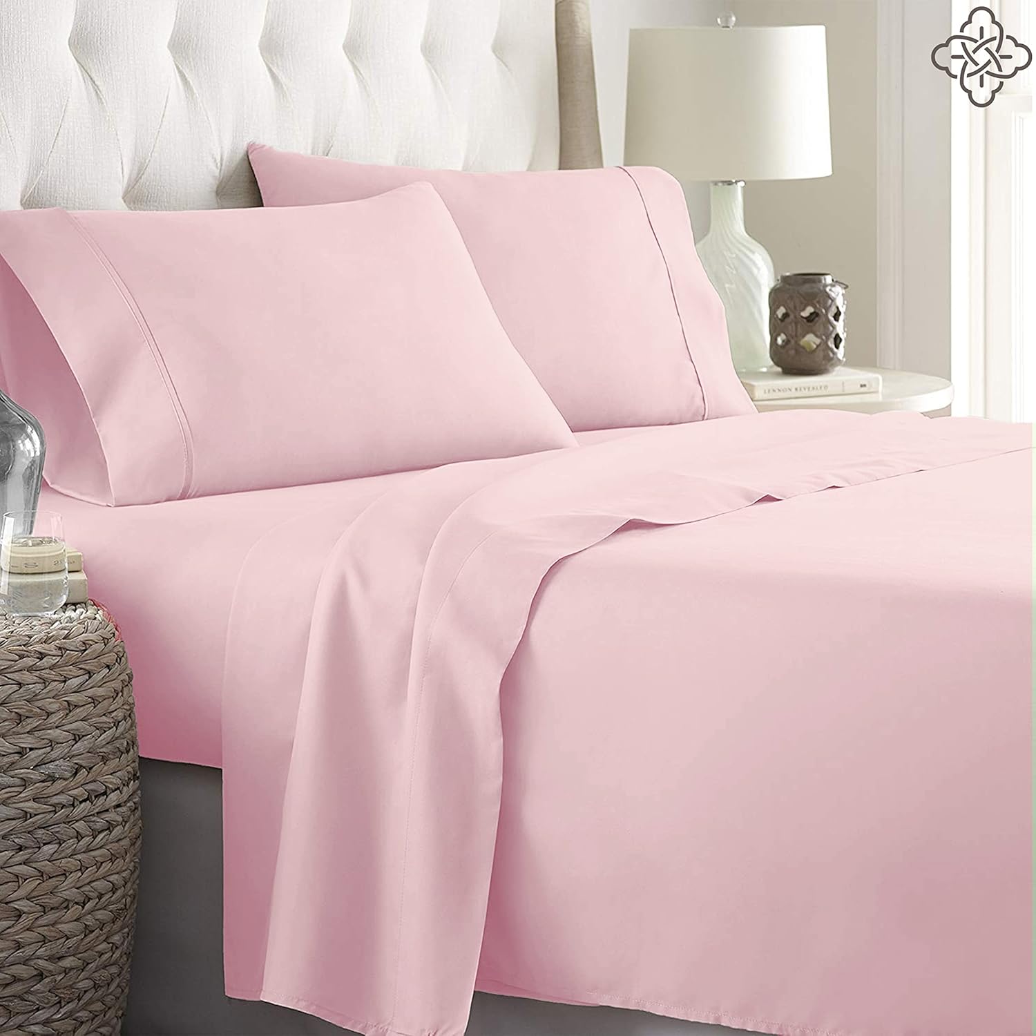 Organic Cotton Sheet Set Blush Pink