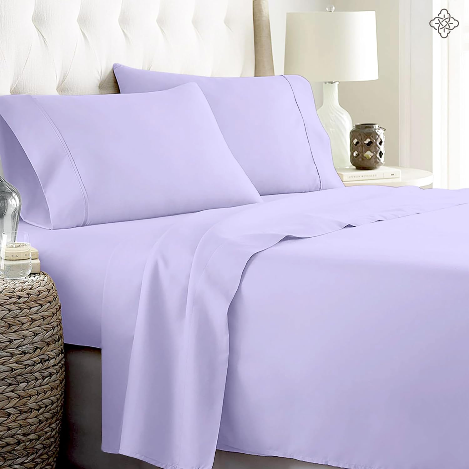Organic Cotton Sheet Set Lavender
