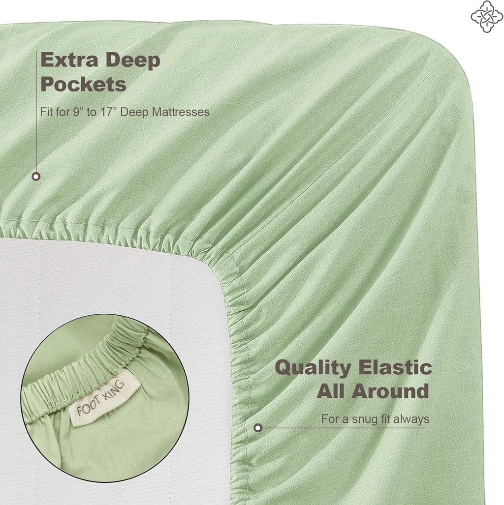 Organic Cotton Sheet Set Pastel Green