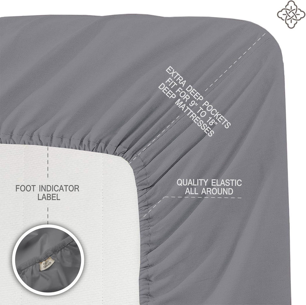 Organic Cotton Sheet Set Stone