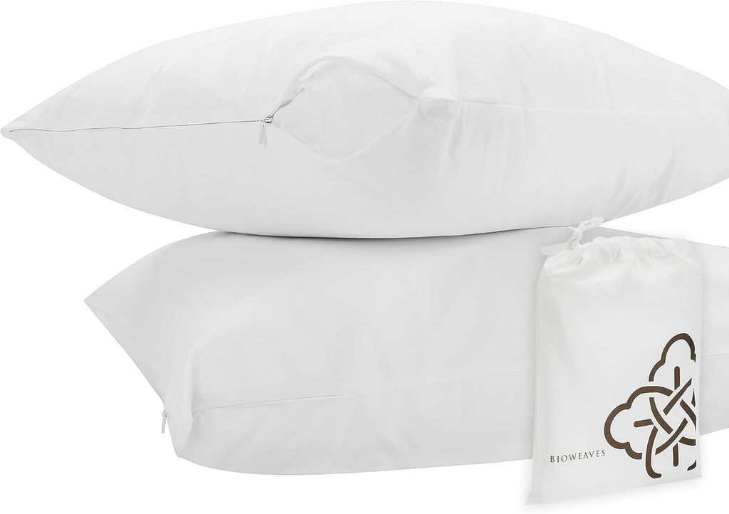 Mineral Health 100% Organic Cotton Pillow Protector White