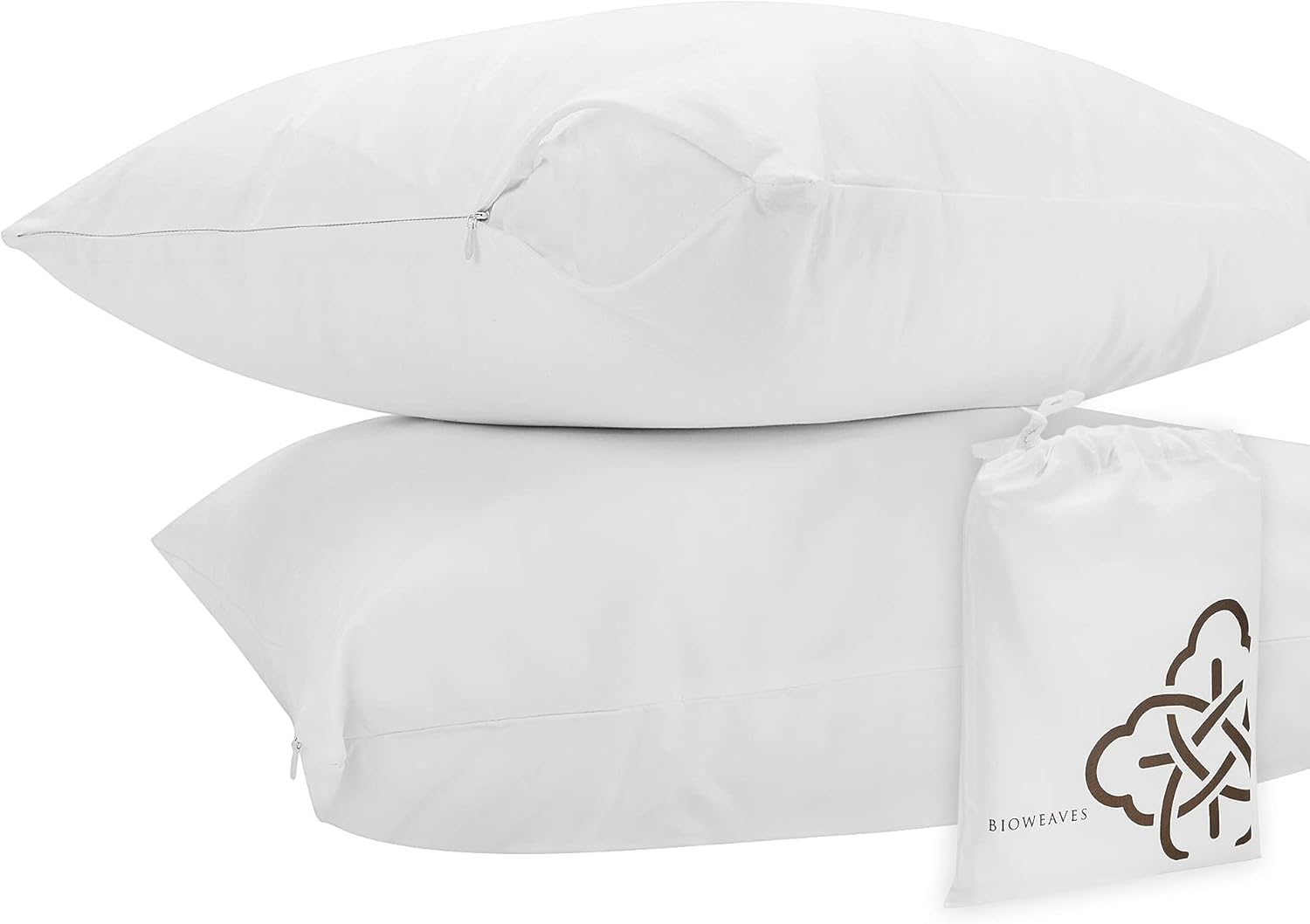 Mineral Health 100% Organic Cotton Pillow Protector White