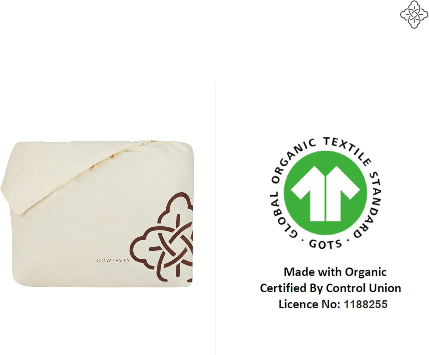 100% Organic Cotton Mattress Pad Cover Cream