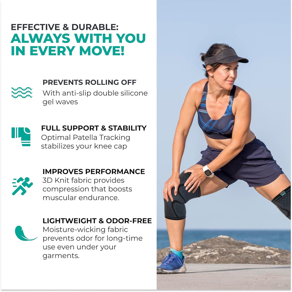 Mineral Health Compression Knee Brace Black