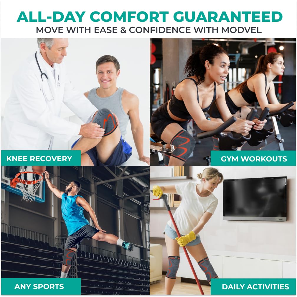 Mineral Health Compression Knee Brace Orange