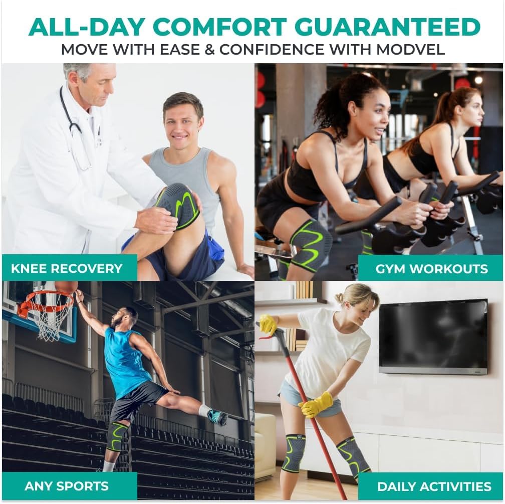 Mineral Health Compression Knee Brace Green