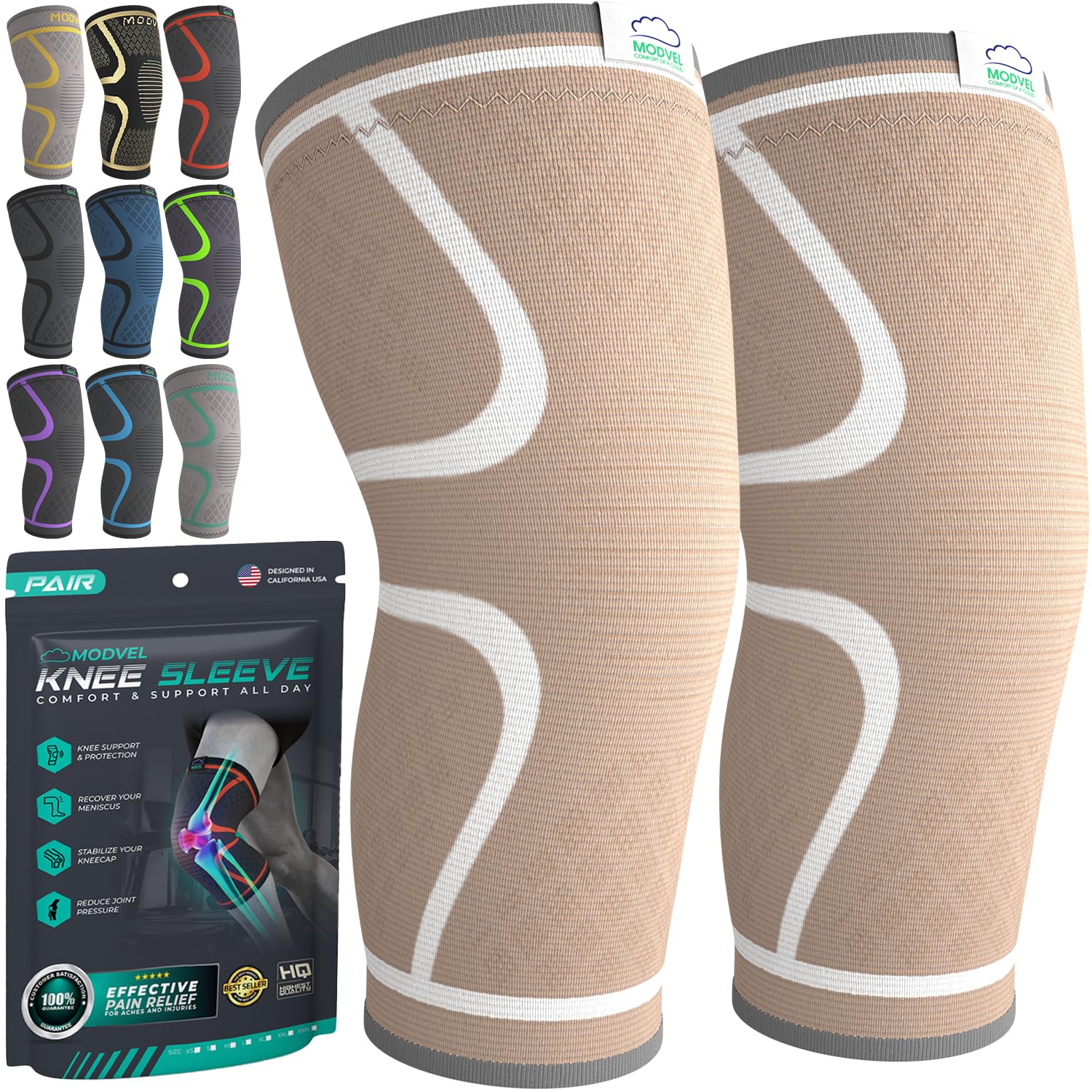 Mineral Health Compression Knee Brace Skin