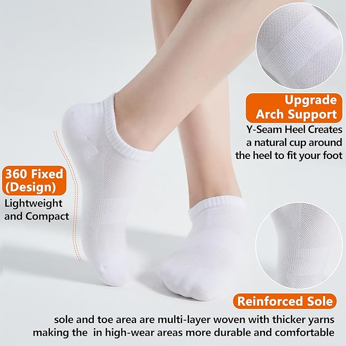 Mineral Health Ankle Socks White