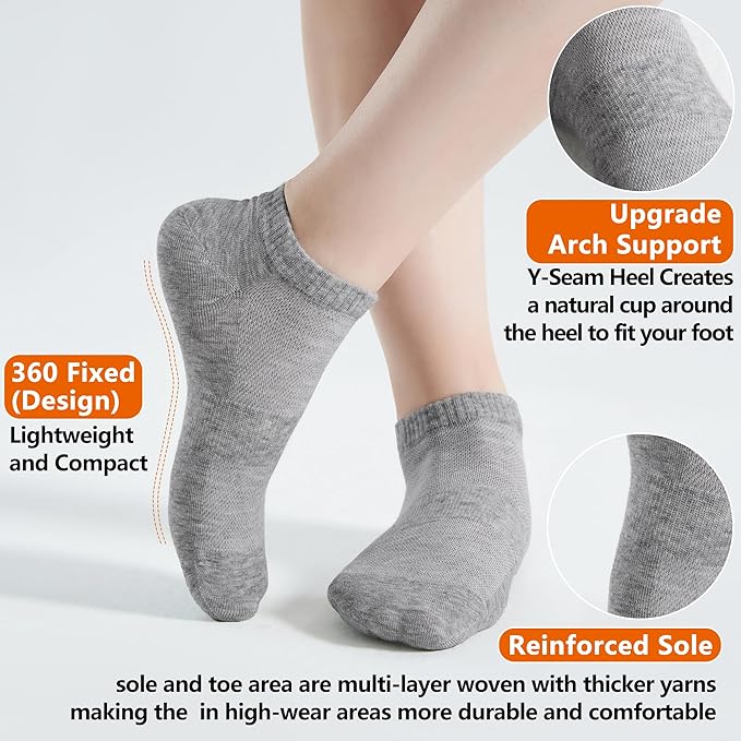 Mineral Health Ankle Socks Grey