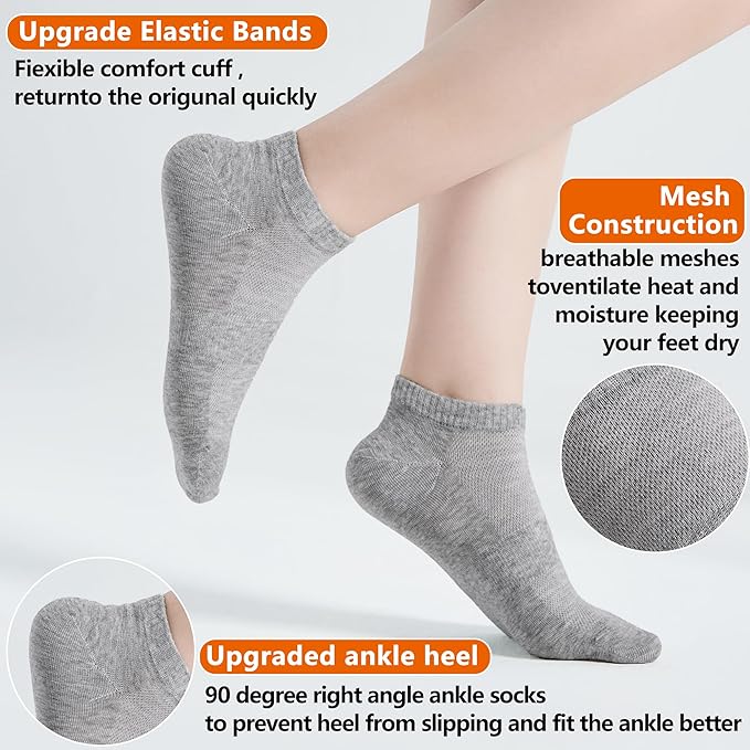 Mineral Health Ankle Socks Grey
