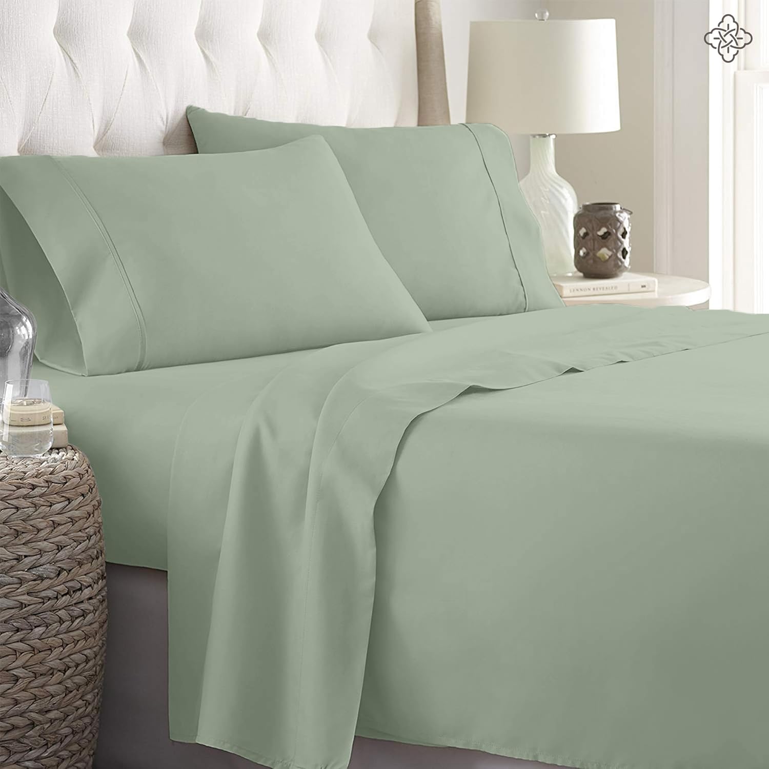 Organic Cotton Sheet Set Basil
