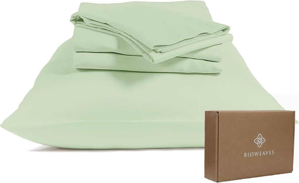 Organic Cotton Sheet Set Pastel Green