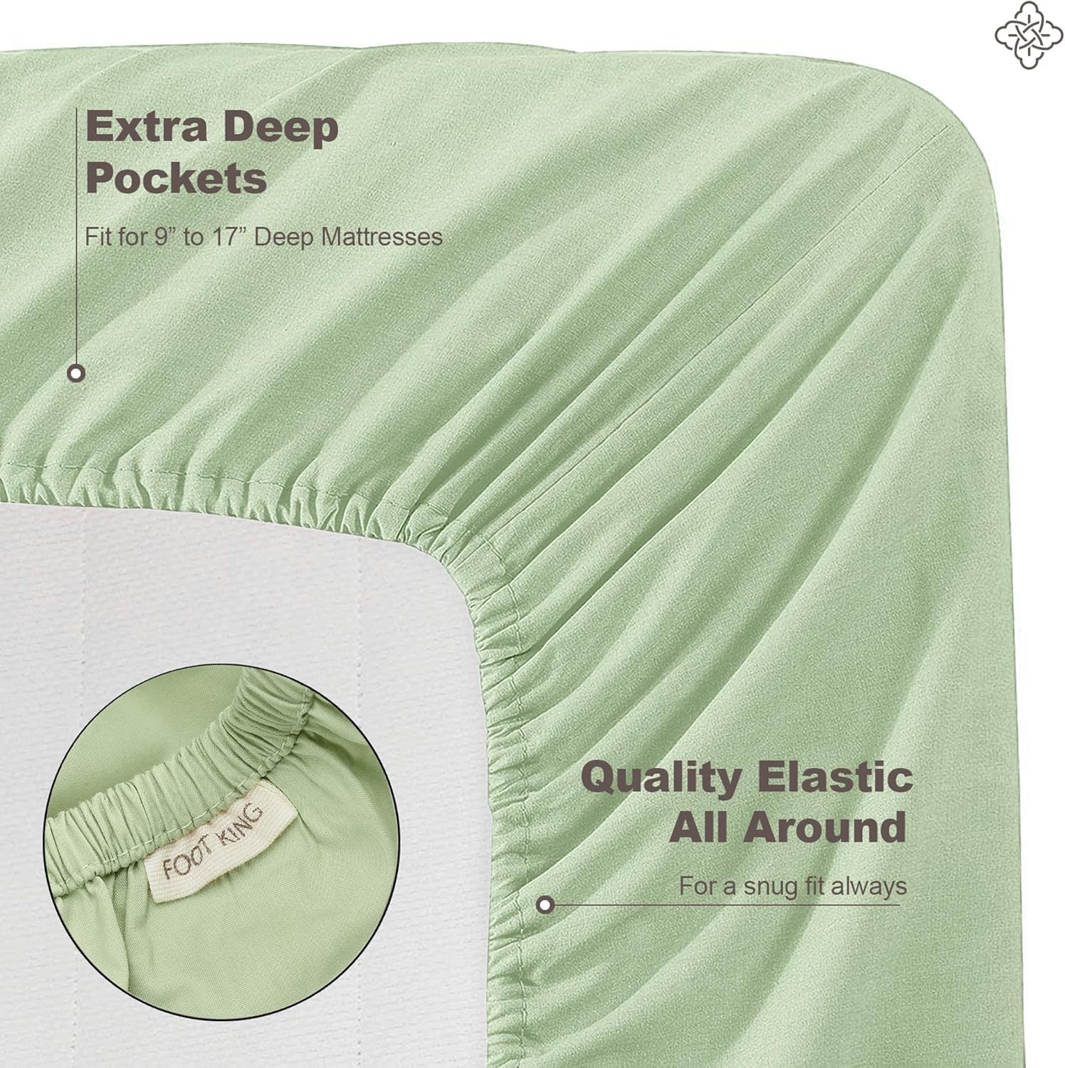 Organic Cotton Sheet Set Pastel Green