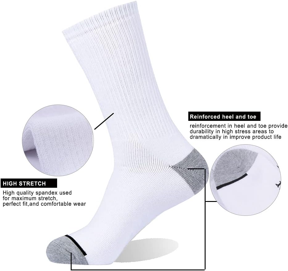 Mineral Health Performance Crew Socks White