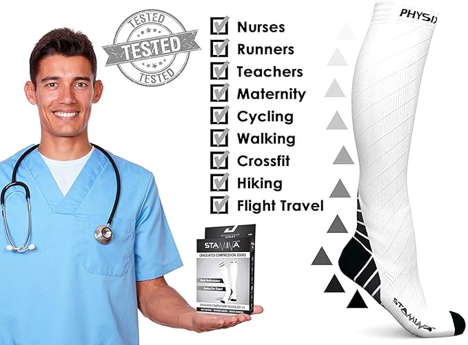 Mineral Health Compression Sock White