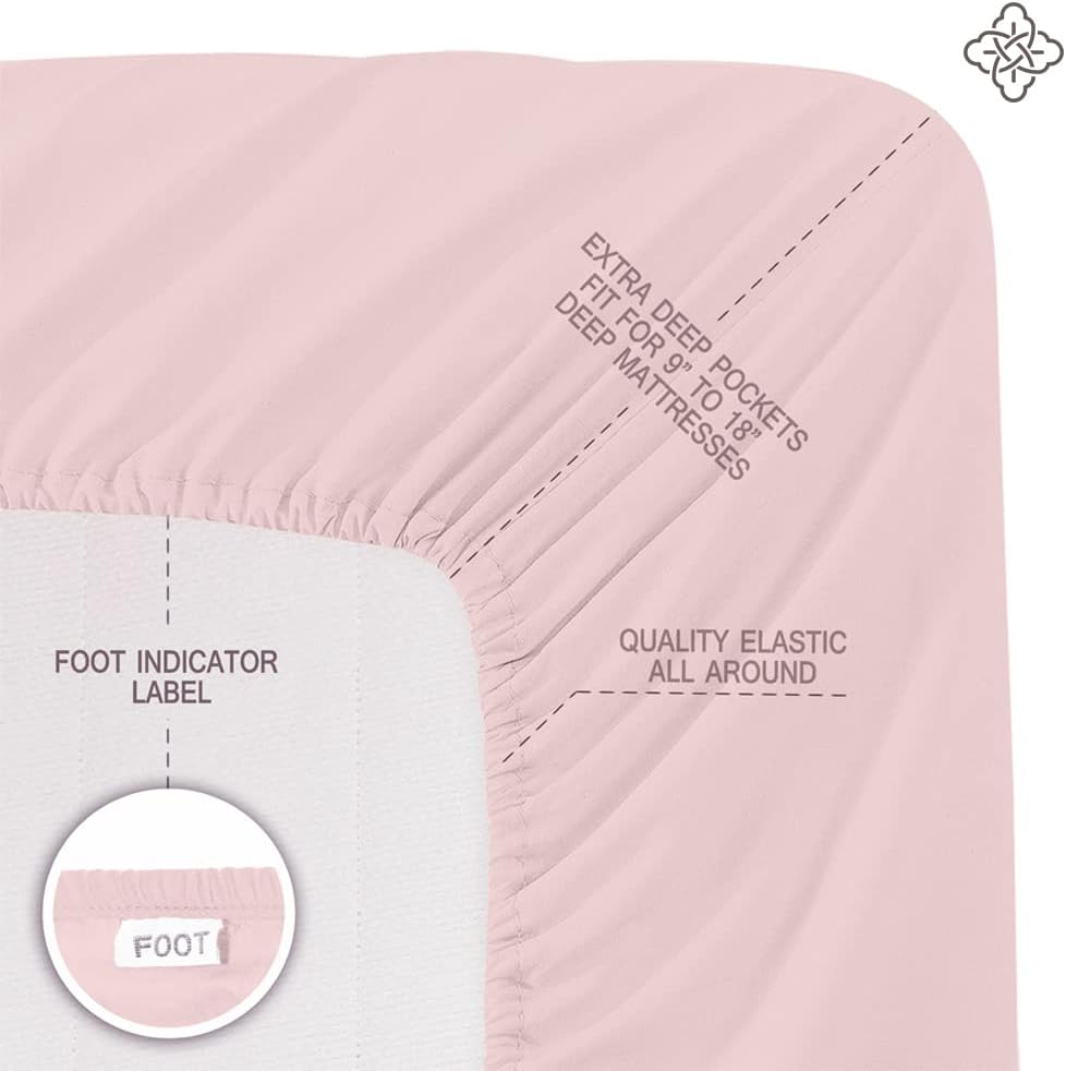 Organic Cotton Sheet Set Blush Pink